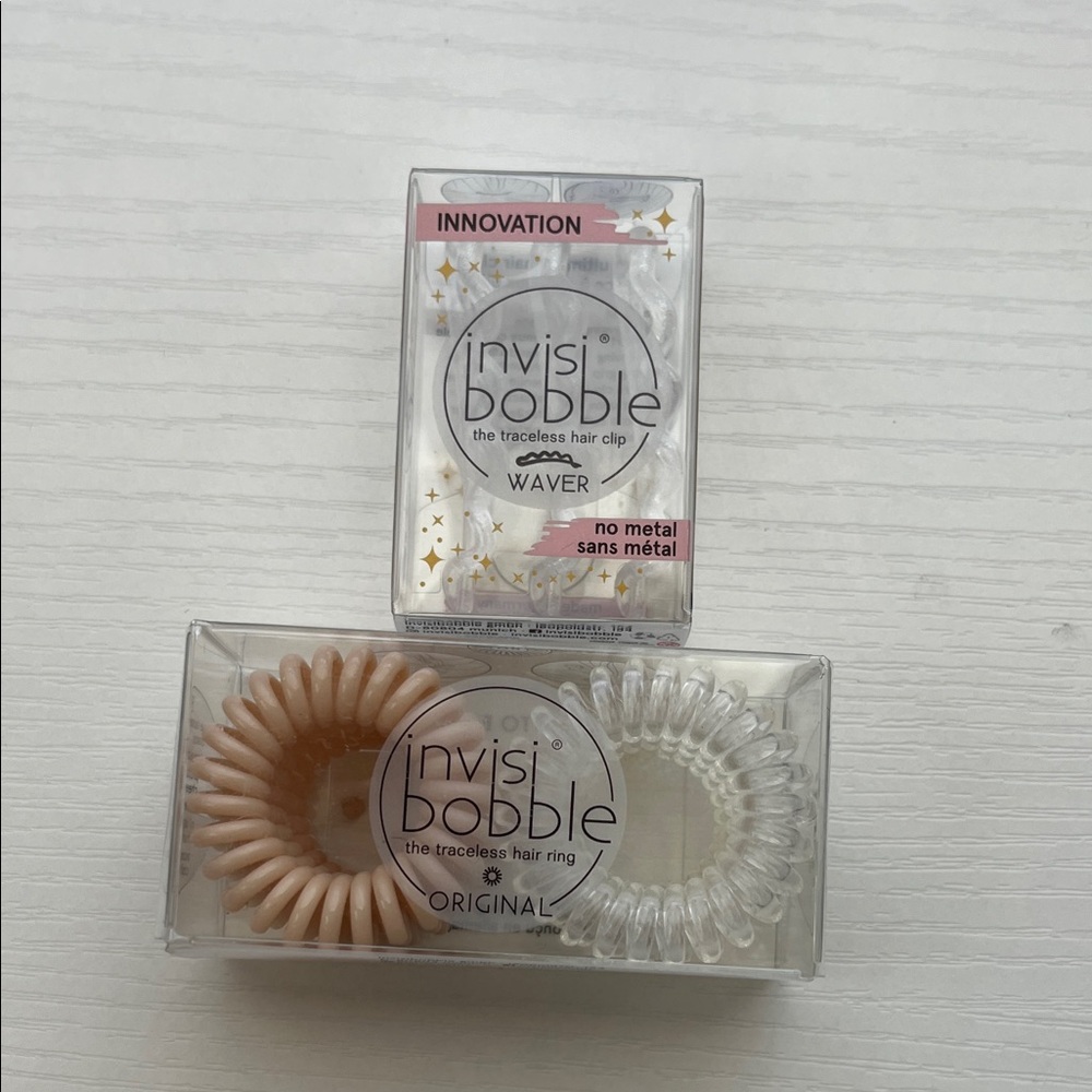 Invisibobble Hair Styling Set - Cream and Clear